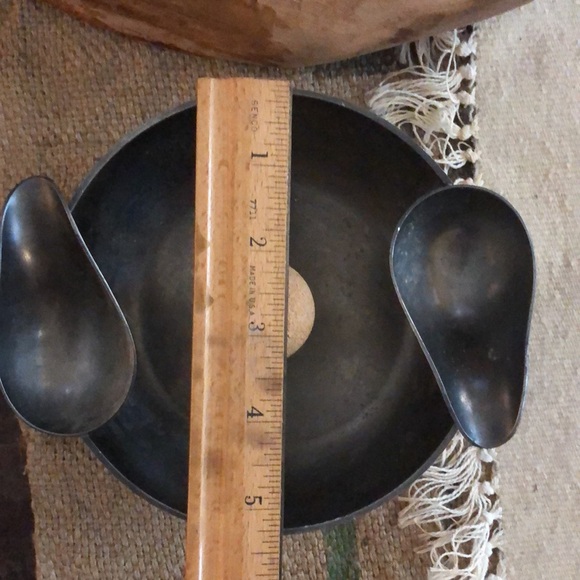 Vintage Etains Du Manior Paris pewter double holder tray - Picture 4 of 7